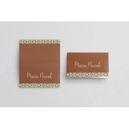 Winietki ślubne składane Vintage - Motyw 3