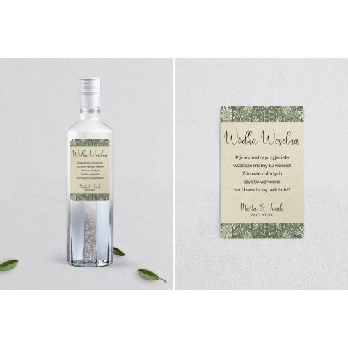 Naklejki na alkohol - Vintage Motyw 2