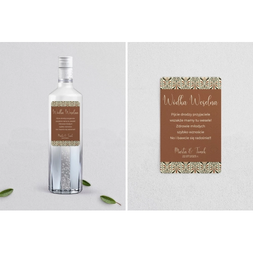 Naklejki na alkohol - Vintage Motyw 3