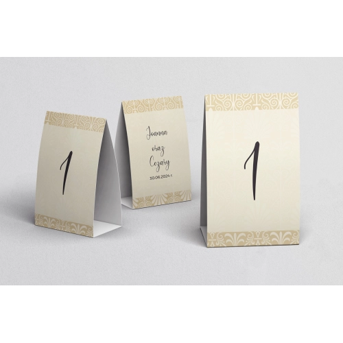 Numerki na stół Vintage Motyw 1