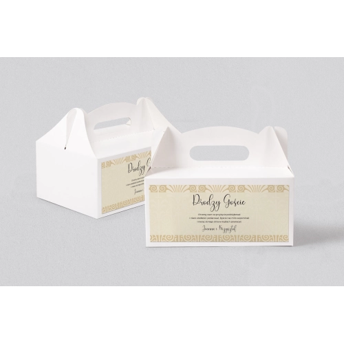 Pudełko na ciasto weselne Vintage - Motyw 1