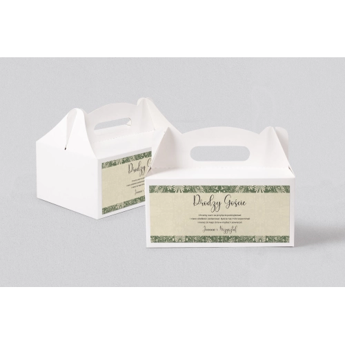 Pudełko na ciasto weselne Vintage - Motyw 2