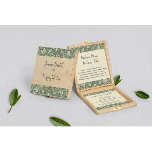 Zaproszenie dla Rodziców - naturalne Vintage Motyw 2