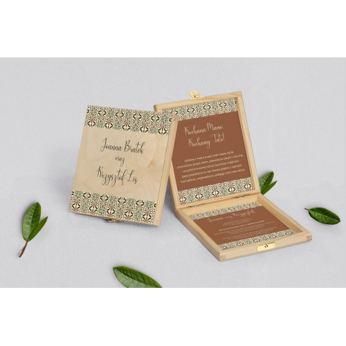 Zaproszenie dla Rodziców - naturalne Vintage Motyw 3