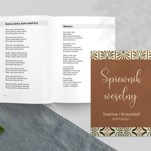 Śpiewnik Weselny - Vintage Motyw 3