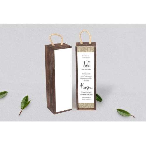 Prośba o&nbsp;Świadkowanie - SNW Akryl brązowa Vintage Motyw 1