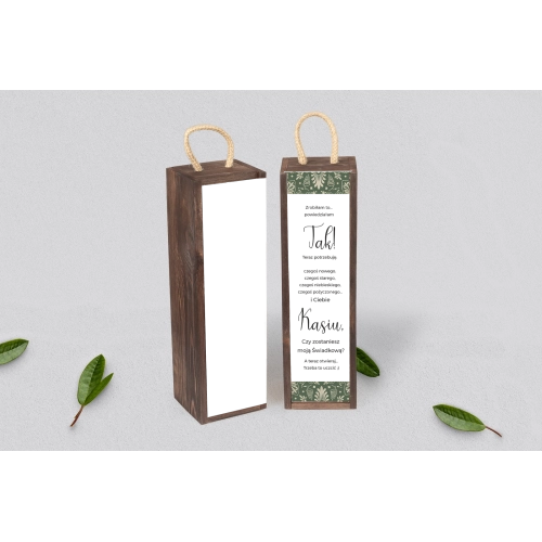 Prośba o&nbsp;Świadkowanie - SNW Akryl brązowa Vintage Motyw 2