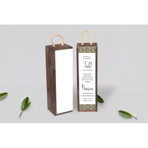 Prośba o&nbsp;Świadkowanie - SNW Akryl brązowa Vintage Motyw 3