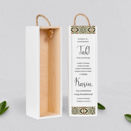 Prośba o Świadkowanie - SNW biała Vintage Motyw 3