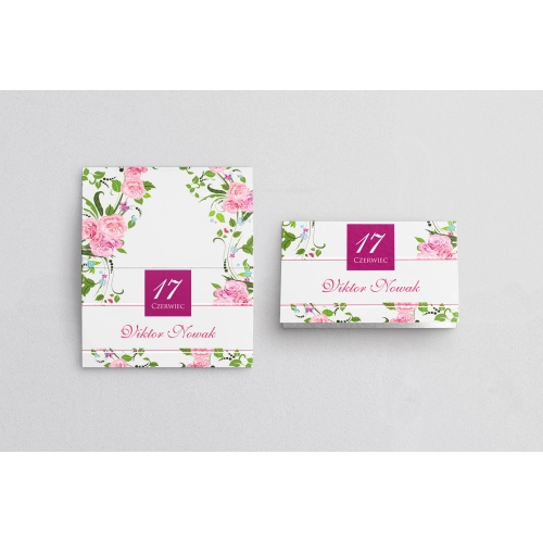 Winietki ślubne składane Nasz Dzień - Motyw 4