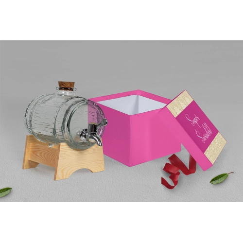 Antałek - opakowanie różowe Vintage Motyw 1