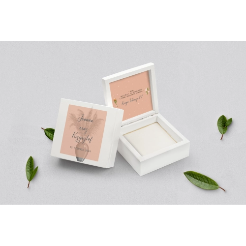 Pudełko na obrączki białe - Butterflies Motyw 4