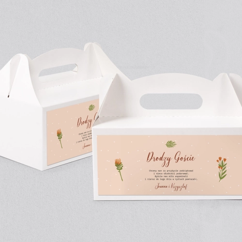 Pudełko na ciasto weselne Butterflies - Motyw 1