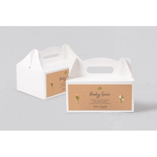 Pudełko na ciasto weselne Butterflies - Motyw 2