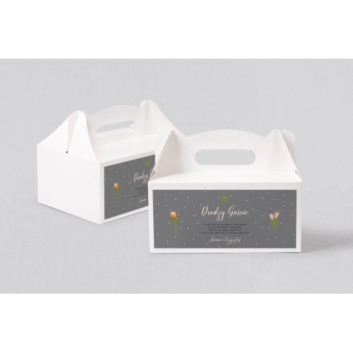 Pudełko na ciasto weselne Butterflies - Motyw 3