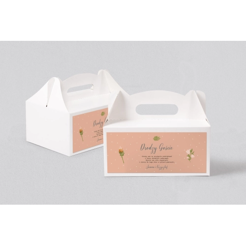 Pudełko na ciasto weselne Butterflies - Motyw 4