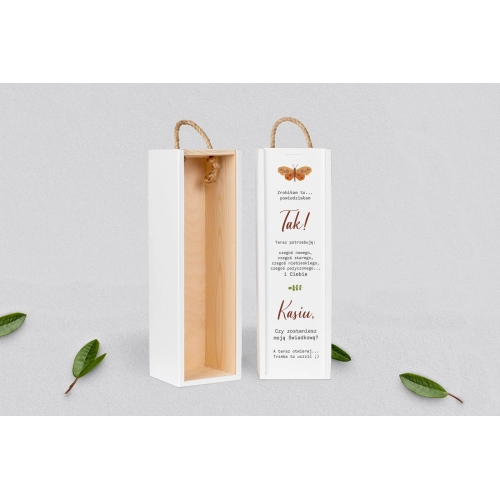 Prośba o&nbsp;Świadkowanie - SNW biała Butterflies - Motyw 4