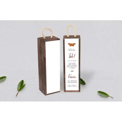 Prośba o&nbsp;Świadkowanie - SNW Akryl brązowa Butterflies - Motyw 4