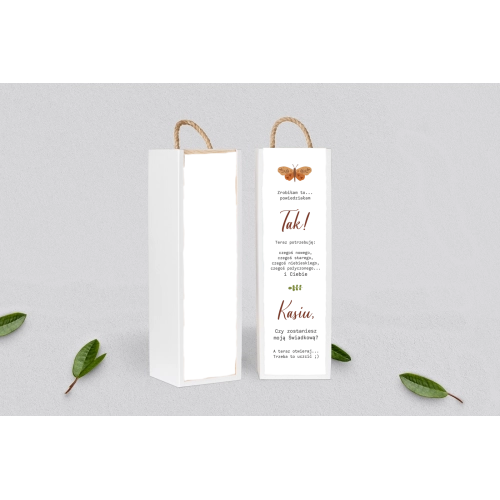 Prośba o&nbsp;Świadkowanie - SNW Akryl biała Butterflies - Motyw 4