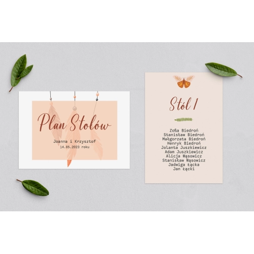 Plan Stołów - Karteczka Butterflies - Motyw 1