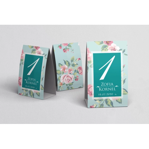 Numerki na stół Kwiatowe Pole Motyw 1