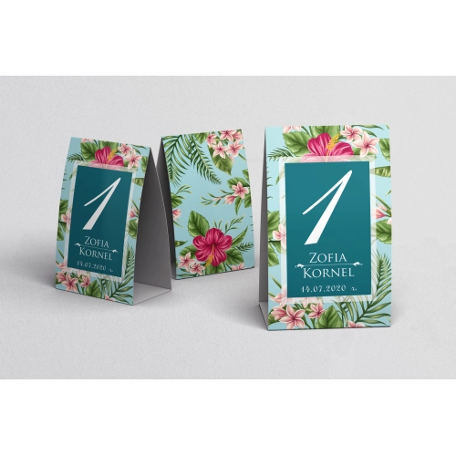 Numerki na stół Kwiatowe Pole Motyw 3