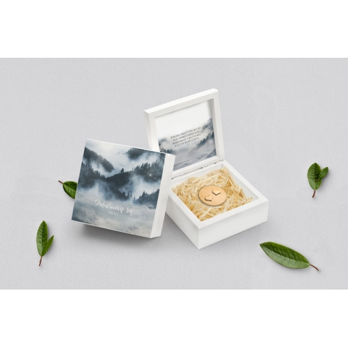 Pudełko na obrączki białe - Forest - Motyw 5