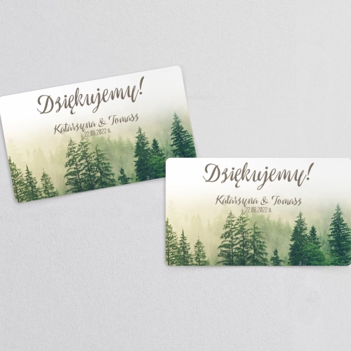 Naklejki na słoiczki weselne Forest - Arkusz 21 szt - Motyw 1