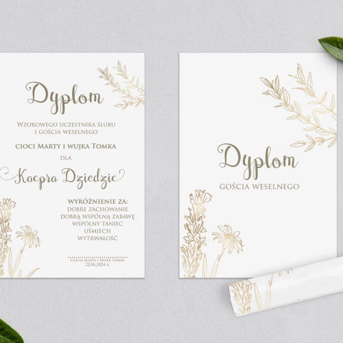 Dyplomy dla Dzieci - Fiori Motyw 1