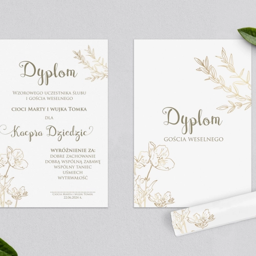 Dyplomy dla Dzieci - Fiori Motyw 2