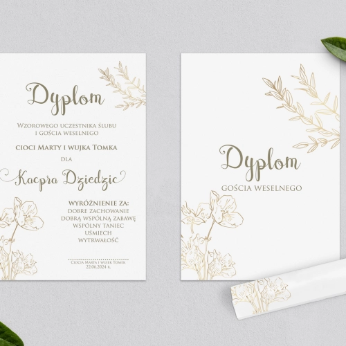 Dyplomy dla Dzieci - Fiori Motyw 3
