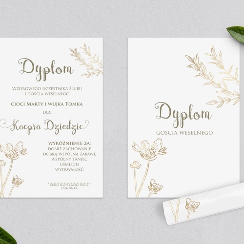 Dyplomy dla Dzieci - Fiori Motyw 4