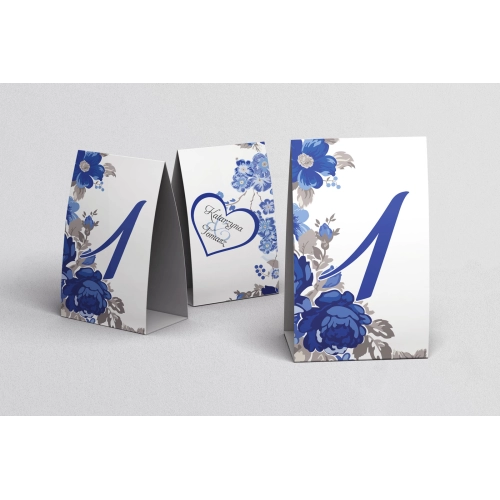 Numerki na stół Serca Kwiat Motyw 9