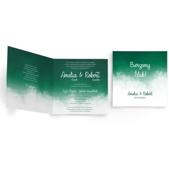 Zaproszenia ślubne Cloud - Składane Kwadrat Motyw 3