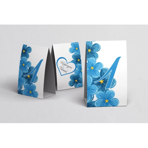 Numerki na stół Serca Kwiat Motyw 16