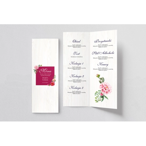 Menu Weselne Biała Stodoła - Motyw 2