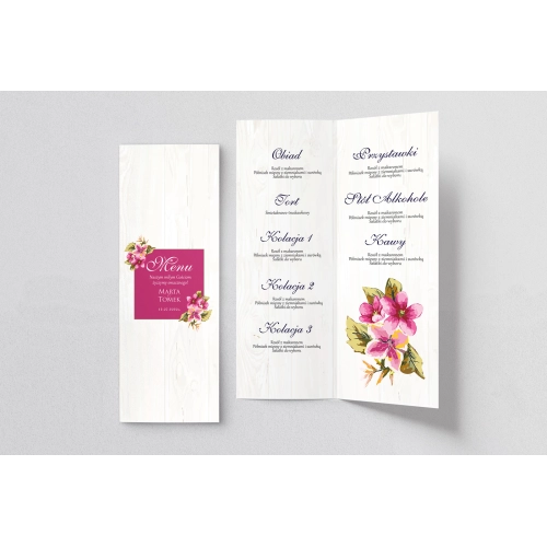 Menu Weselne Biała Stodoła - Motyw 3