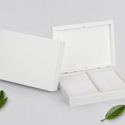 Pudełko na obrączki prostokątne białe