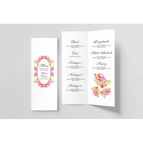 Menu Weselne Radosny Dzień Motyw 2