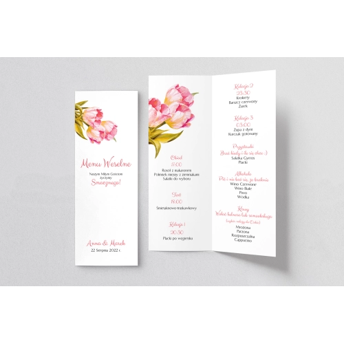 Menu Weselne Sweet Love - Motyw 4