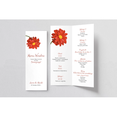 Menu Weselne Sweet Love - Motyw 5