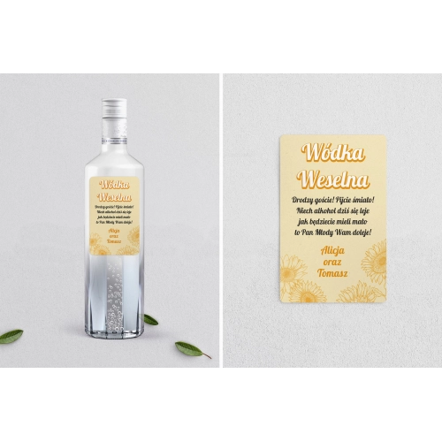 Naklejki na alkohol - Sunflowers Motyw 1