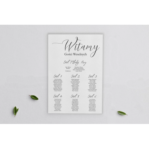 Plan stołów weselnych na płótnie Minimalistyczny Motyw 1