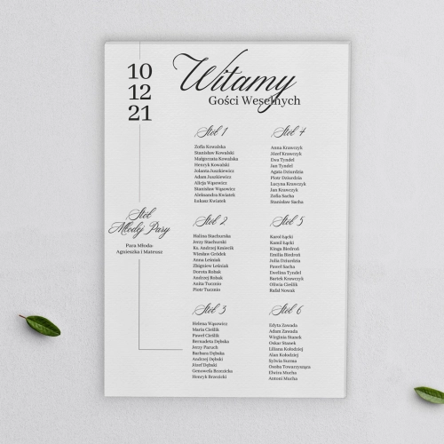 Plan stołów weselnych na płótnie Minimalistyczny Motyw 4