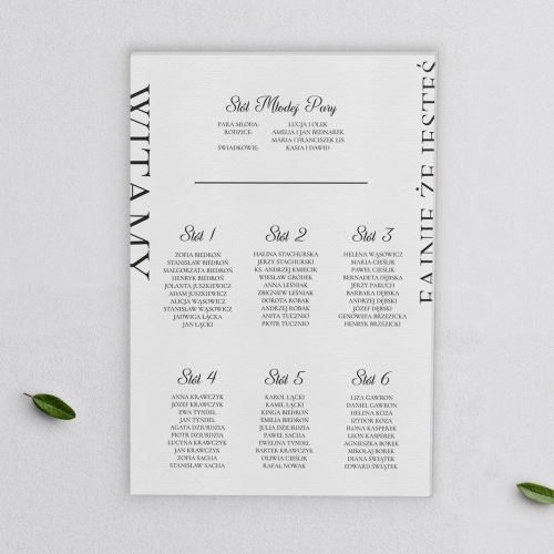 Plan stołów weselnych na płótnie Minimalistyczny Motyw 5