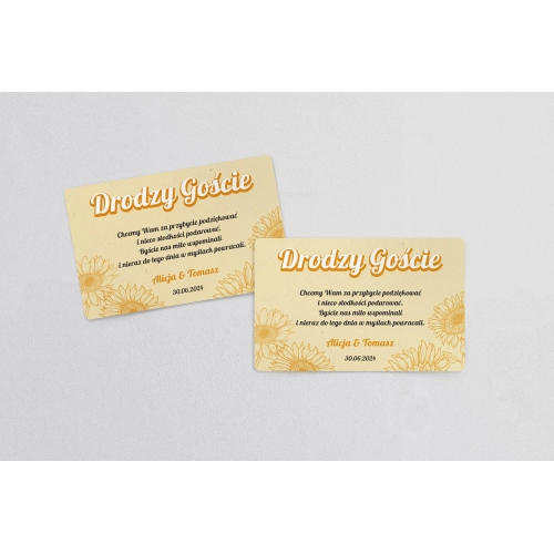 Naklejki na ciasto weselne Sunflowers Motyw 1