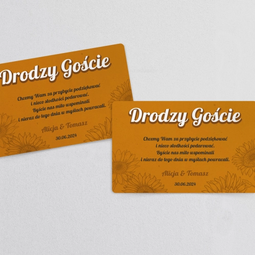 Naklejki na ciasto weselne Sunflowers Motyw 3