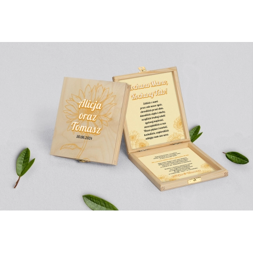 Zaproszenie dla Rodziców - naturalne Sunflowers Motyw 1