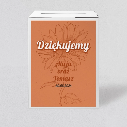 Pudełko na koperty i pieniądze Sunflowers Motyw 2
