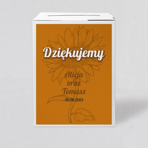 Pudełko na koperty i pieniądze Sunflowers Motyw 3